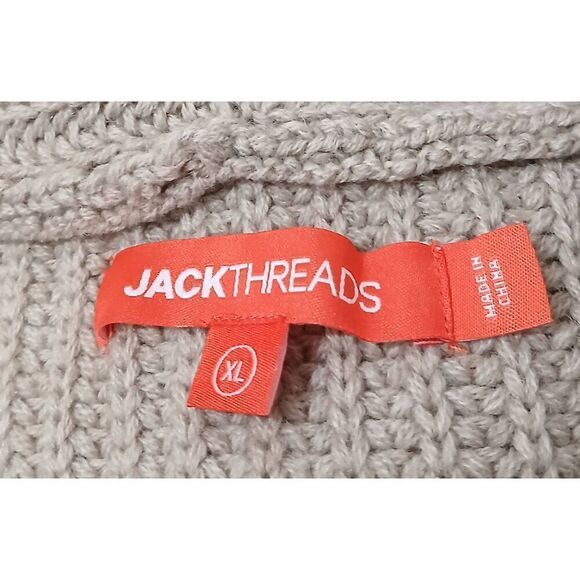 Jack threads mens xl shawl collar SOFT WOOL cardigan sweater tan beige - Picture 5 of 7